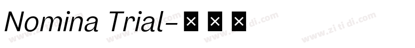 Nomina Trial字体转换